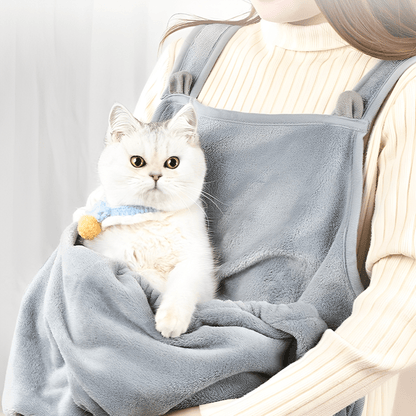 Soft Plush Cat Carrier Sling for Comfortable Travel – Portable Cat Travel Carrier for Hands-Free Cuddles and Safety 0