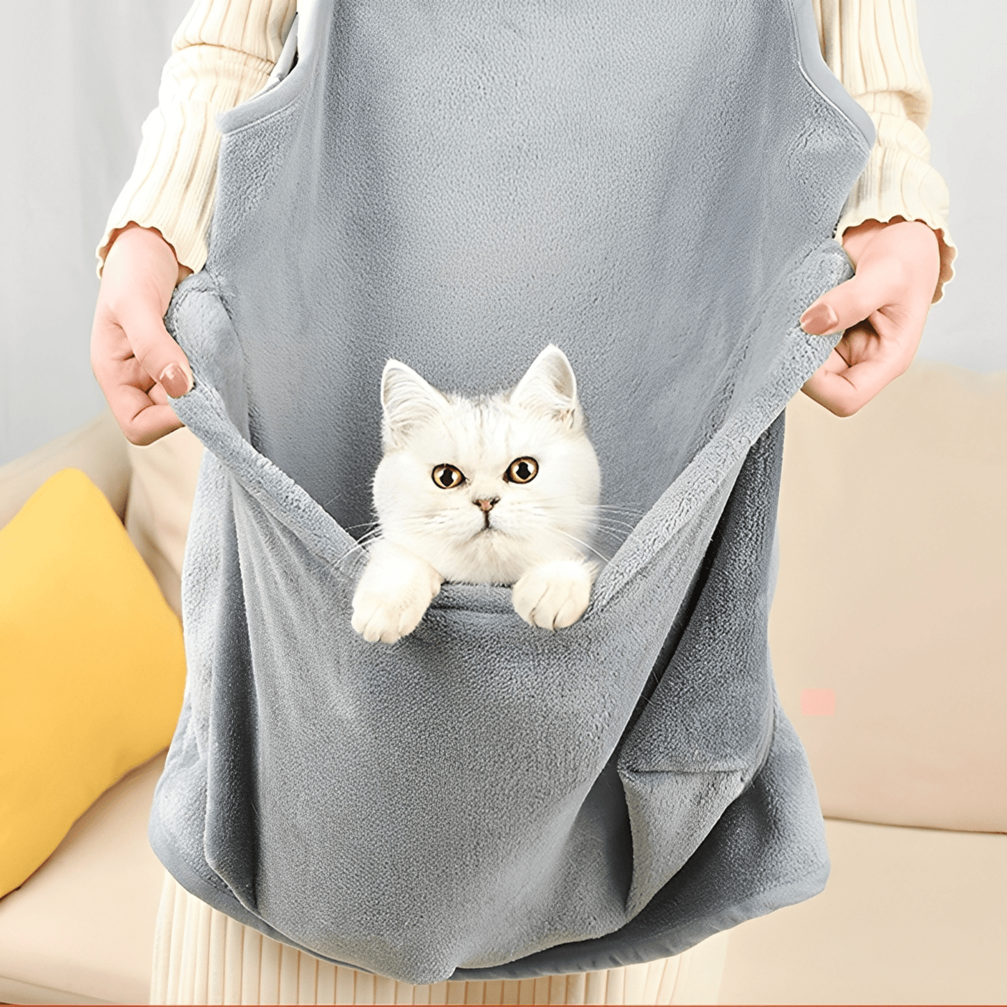 Soft Plush Cat Carrier Sling for Comfortable Travel – Portable Cat Travel Carrier for Hands-Free Cuddles and Safety 1