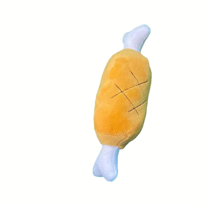 Soft Plush Dog Toy with Squeaker – Adorable Hamburger or Fries Design for Small to Medium Dogs 11