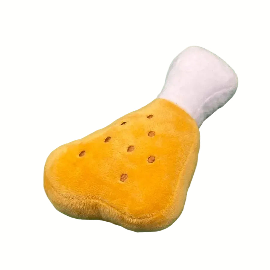 Soft Plush Dog Toy with Squeaker – Adorable Hamburger or Fries Design for Small to Medium Dogs 16