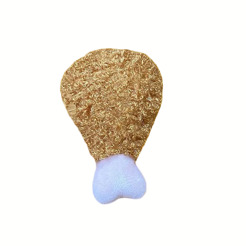 Soft Plush Dog Toy with Squeaker – Adorable Hamburger or Fries Design for Small to Medium Dogs 7