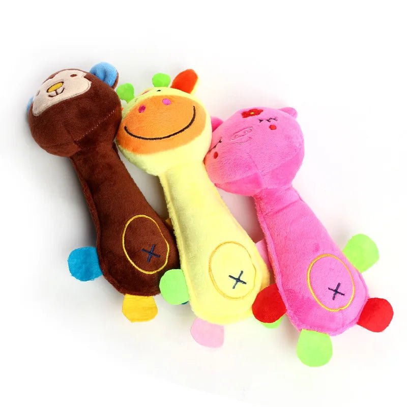 Soft Plush Dog Toy with Squeaker – Ideal for Cuddling and Playtime, 12 Inches, Assorted Colors 1