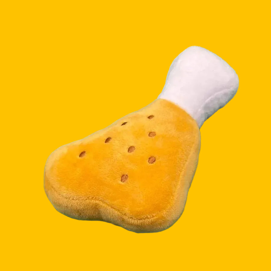 Soft Plush Fast Food Dog Toy – Hamburger or Fries with Squeaker 14