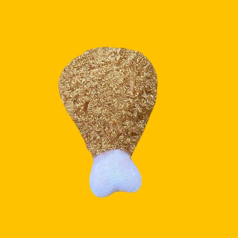 Soft Plush Fast Food Dog Toy – Hamburger or Fries with Squeaker 7