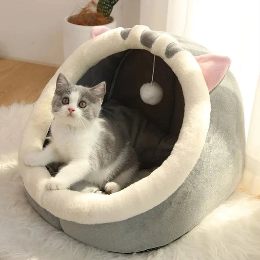 Soft Plush Pet Bed for Cats and Small Dogs – Washable Cozy Lounger for Ultimate Comfort 0