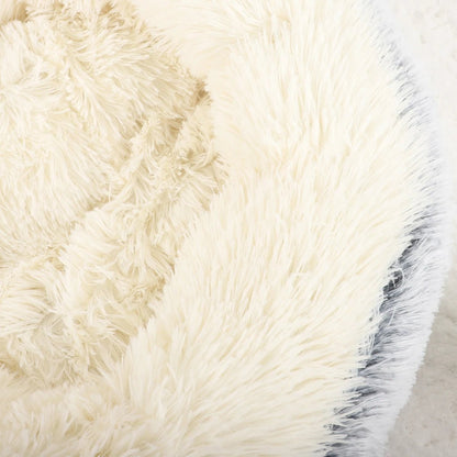 Soft Plush Round Dog Bed and Cat Bed – Cozy Donut Design with Supportive Edges for Comfort and Security 5