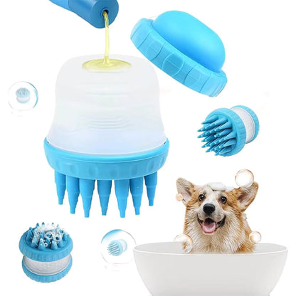 Soft Silicone Pet Bath Brush – 2-in-1 Grooming Tool for Dogs and Cats 0