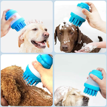 Soft Silicone Pet Bath Brush – 2-in-1 Grooming Tool for Dogs and Cats 1