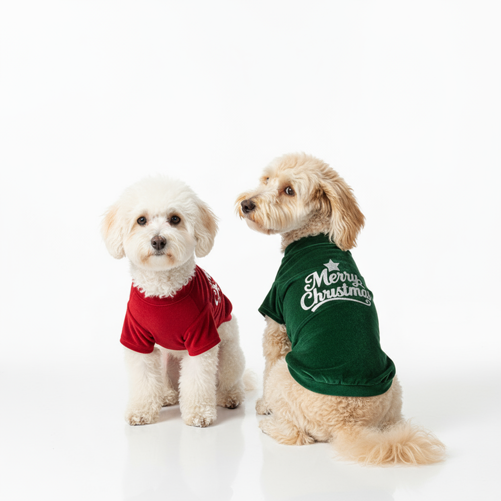 Soft Stretchy Dog Christmas Pajamas - Cozy Red and Green Holiday Outfit for Winter and Fall 1