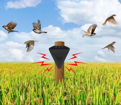 Solar-Powered Bird Deterrent with 13 Predator Sounds – Eco-Friendly Outdoor Bird Scarer for Gardens and Crops 2