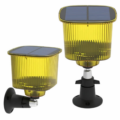 Solar Powered Bird Deterrent with Motion Sensor, Alarm Sound, and Strobe Light - Effective Bird Scarer for Gardens and Outdoor Spaces 1