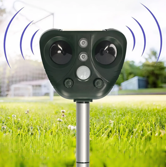 Solar Powered Ultrasonic Bird Repeller - Effective Bird Deterrent for Garden and Property Protection, Waterproof, 5 Modes, Up to 30 Feet Range 0