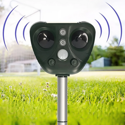 Solar Powered Ultrasonic Bird Repeller - Effective Bird Deterrent for Garden and Property Protection, Waterproof, 5 Modes, Up to 30 Feet Range 0