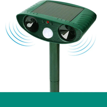 Solar Ultrasonic Animal Repeller with Motion Sensor, eco-friendly pest deterrent designed for gardens and patios, featuring a sleek design and effective motion detection technology 5