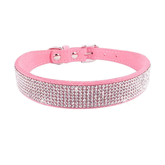 Sparkling Rhinestone Dog Collar for Small to Medium Pets – Elegant, Adjustable, Soft, and Lightweight 1