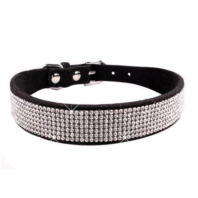 Sparkling Rhinestone Dog Collar for Small to Medium Pets – Elegant, Adjustable, Soft, and Lightweight 2