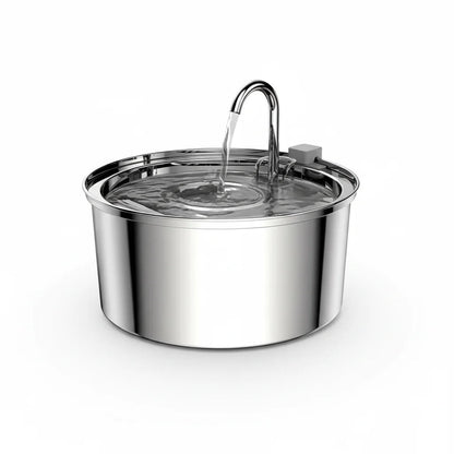 Stainless Steel Automatic Pet Water Fountain with Double Filtration System – 3L Capacity 1