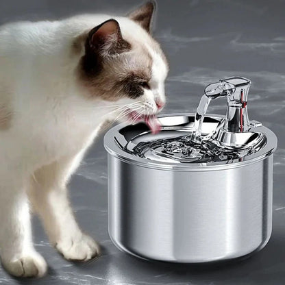 Stainless Steel Cat Water Fountain with 4-Layer Filtration and Motion Sensor – Best Cat Drinking Fountain for Hydration 0