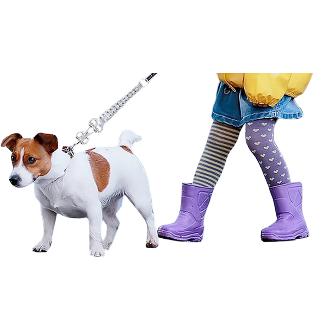 Stainless Steel Double Barrel Dog Leash for Medium and Large Dogs – 150cm Tangle Resistant Training Leash 5
