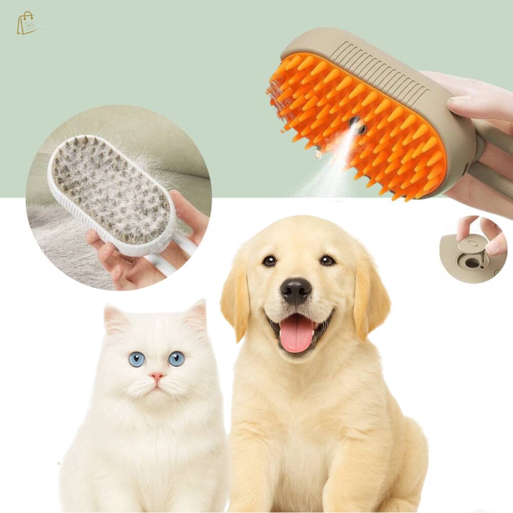 Steam Pet Hair Remover Brush for Gentle Grooming and Shedding Control – Ideal for Dogs and Cats 2
