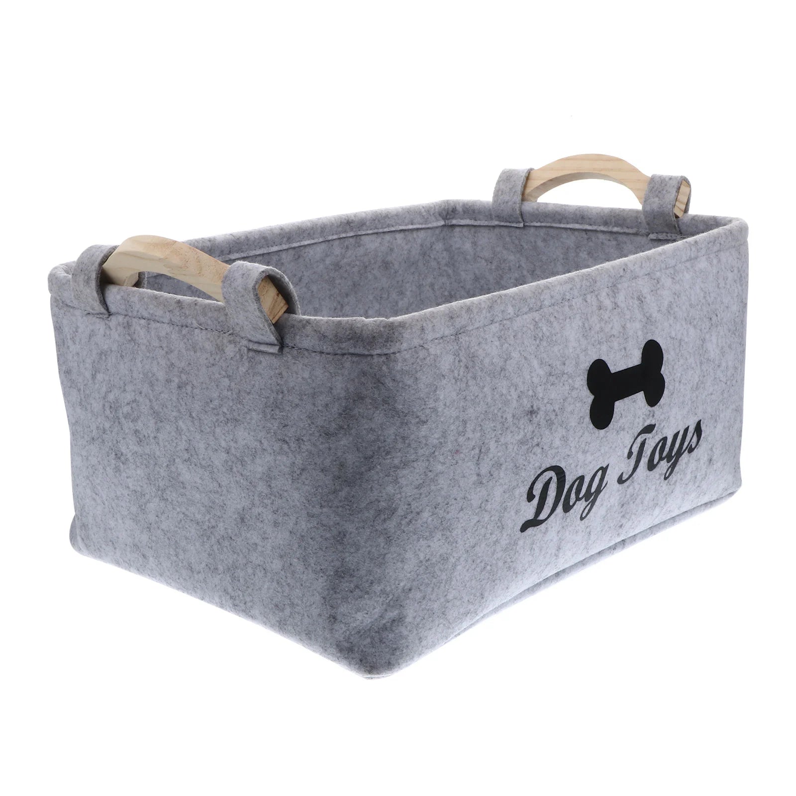 Stylish Felt Storage Basket for Toys and Accessories - Lightweight, Durable Organizer with Wooden Handles, 38x25x18 cm 5