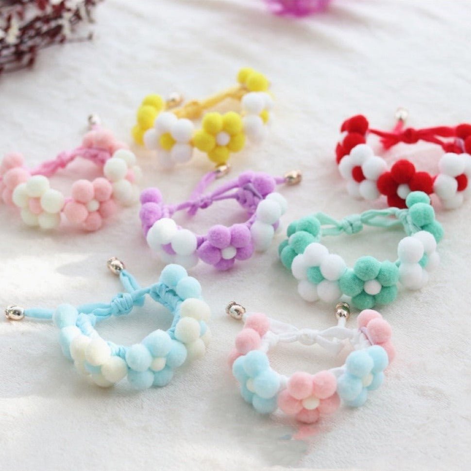 Stylish Knitted Flower Pet Collar for Small to Medium Dogs – Soft Comfortable Fit in Vibrant Colors 5