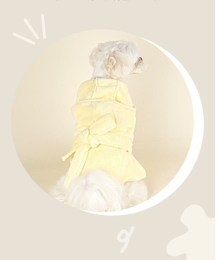 Super Absorbent Dog Bathrobe with Hood – Cozy Microfiber Towel Robe for Quick Drying and Comfort, Sizes S, M, L 5