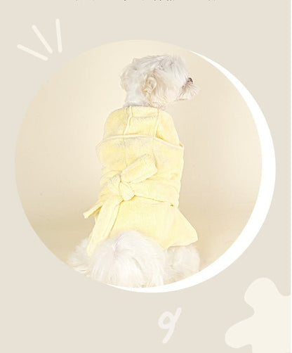 Super Absorbent Dog Bathrobe with Hood – Cozy Microfiber Towel Robe for Quick Drying and Comfort, Sizes S, M, L 5