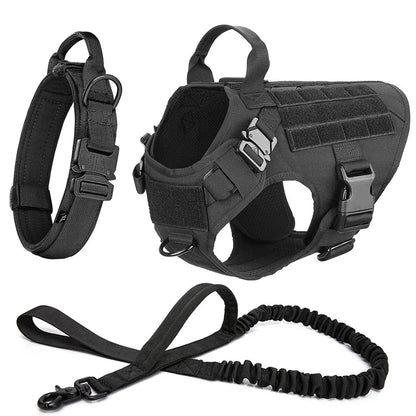 Tactical Dog Harness Set with Leash and Collar – Durable Nylon for Small and Large Dogs 10