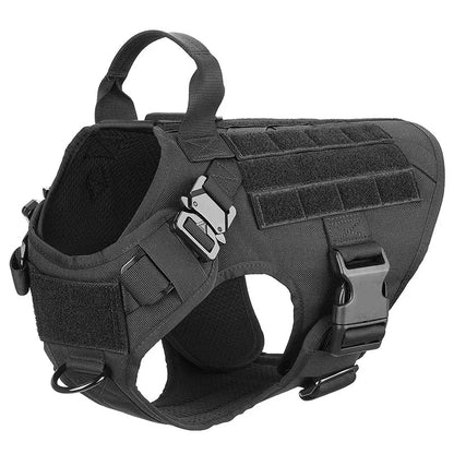 Tactical Dog Harness Set with Leash and Collar – Durable Nylon for Small and Large Dogs 12