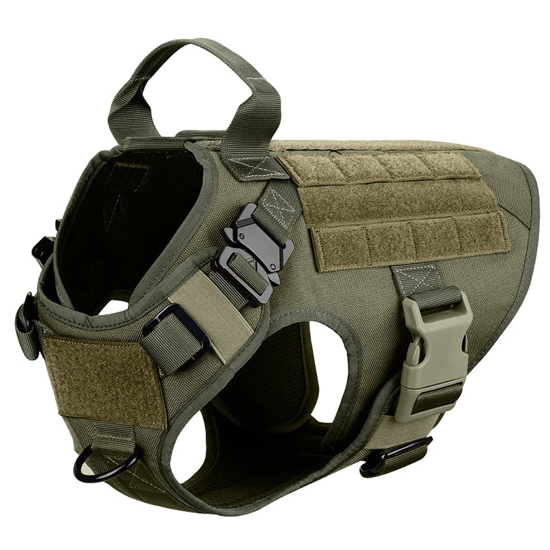 Tactical Dog Harness Set with Leash and Collar – Durable Nylon for Small and Large Dogs 14