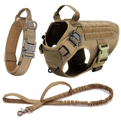 Tactical Dog Harness Set with Leash and Collar – Durable Nylon for Small and Large Dogs 18