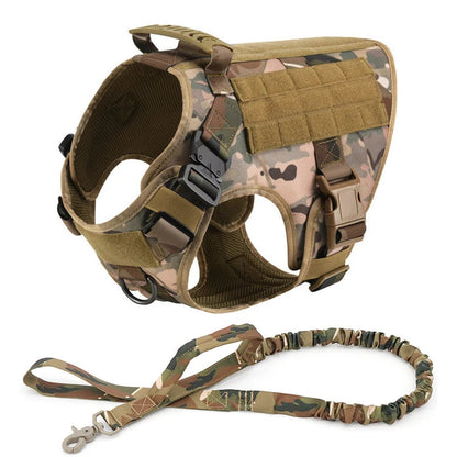 Tactical Dog Harness Set with Leash and Collar – Durable Nylon for Small and Large Dogs 19