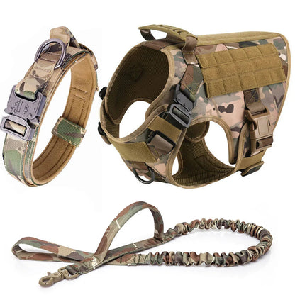 Tactical Dog Harness Set with Leash and Collar – Durable Nylon for Small and Large Dogs 7