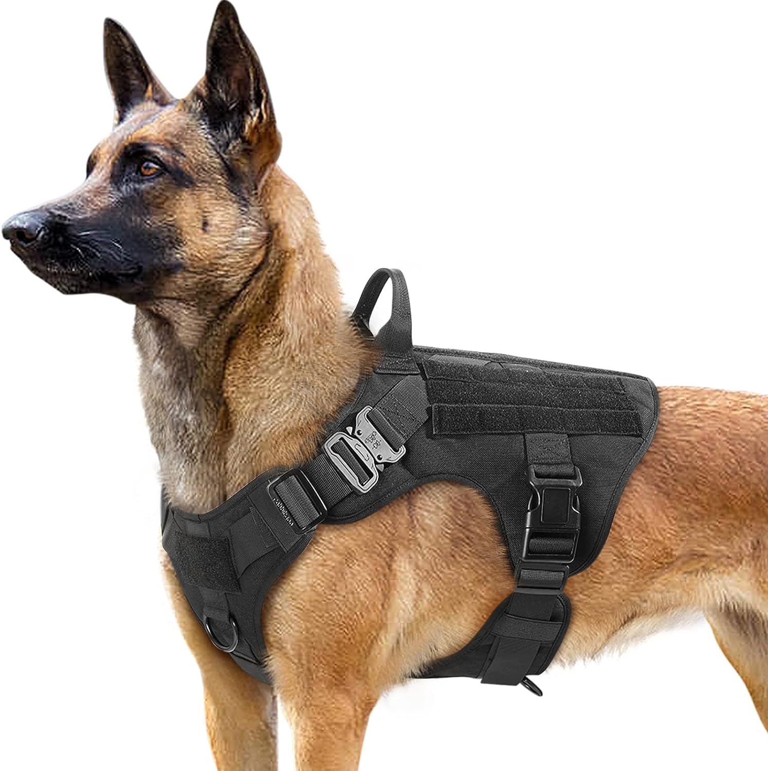 Tactical No Pull Dog Harness with Handle – Adjustable, Durable, Molle System for Large Breeds 0