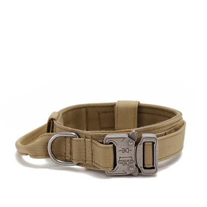 Tactical Reflective Dog Collar for Large Breeds with Padded Grip and Quick-Release Buckle – High Visibility for Outdoor Training 2
