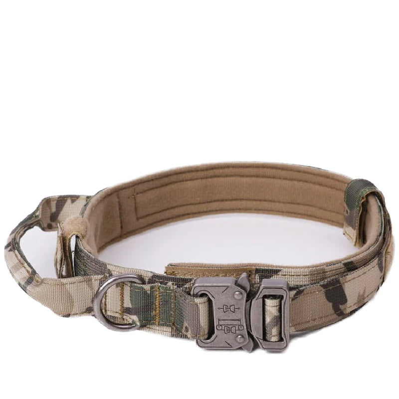 Tactical Reflective Dog Collar for Large Breeds with Padded Grip and Quick-Release Buckle – High Visibility for Outdoor Training 3