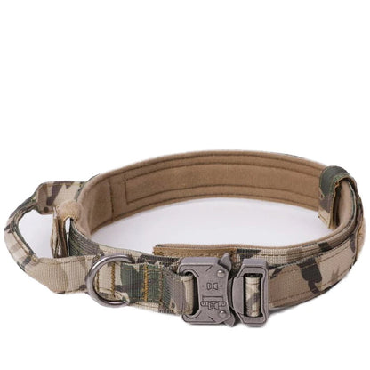Tactical Reflective Dog Collar for Large Breeds with Padded Grip and Quick-Release Buckle – High Visibility for Outdoor Training 3