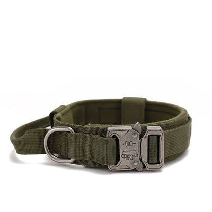 Tactical Reflective Dog Collar for Large Breeds with Padded Grip and Quick-Release Buckle – High Visibility for Outdoor Training 5