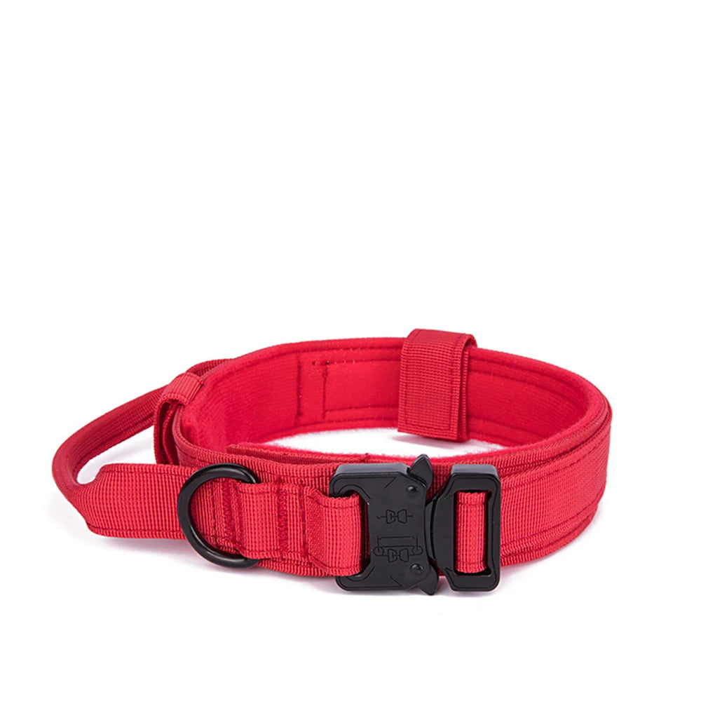 Tactical Reflective Dog Collar for Large Breeds with Padded Grip and Quick-Release Buckle – High Visibility for Outdoor Training 6