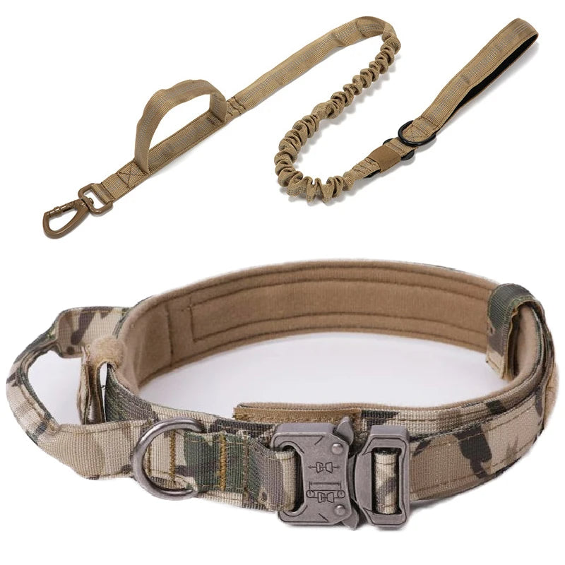 Tactical Reflective Dog Collar for Large Breeds with Padded Grip and Quick-Release Buckle – High Visibility for Outdoor Training 8