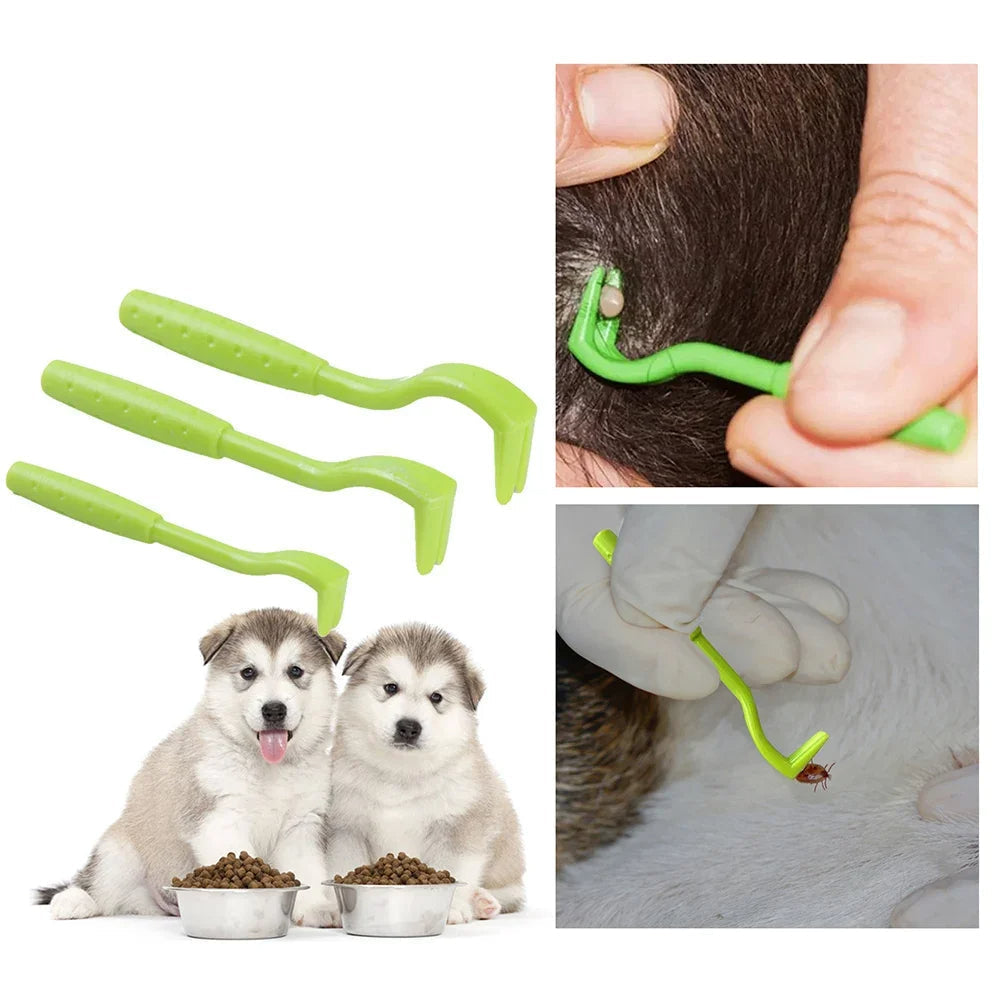 Tick Removal Tool for Dogs and Humans - Safe Extraction with 3 Sizes, Reusable Tick Puller and Tweezers for Effective Removal 1