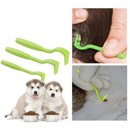 Tick Removal Tool for Dogs and Humans - Safe Extraction with 3 Sizes, Reusable Tick Puller and Tweezers for Effective Removal 1
