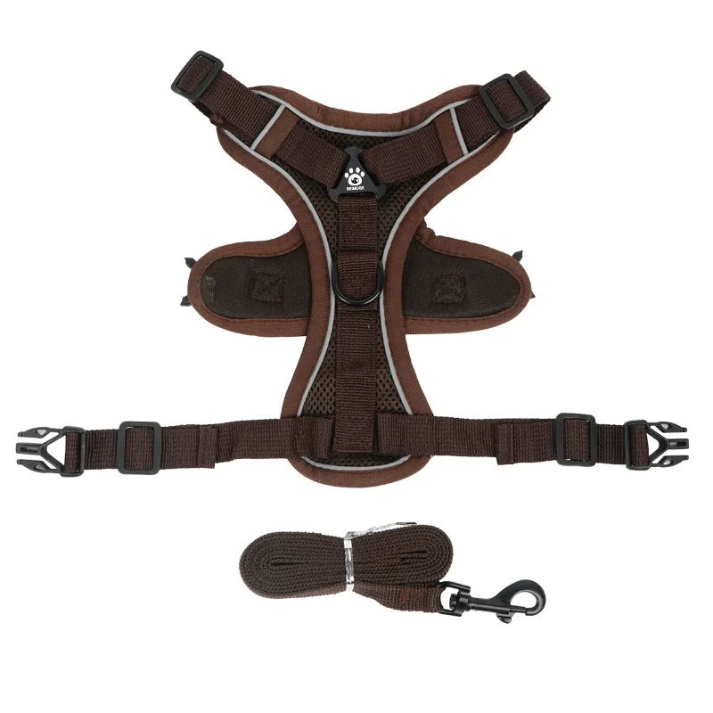 Toby No-Pull Dog Harness Set with Reflective Accents – Adjustable for Small Dogs 0