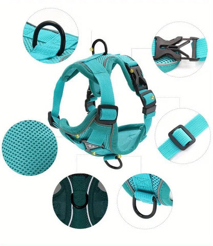Toby No-Pull Dog Harness Set with Reflective Accents – Adjustable for Small Dogs 1