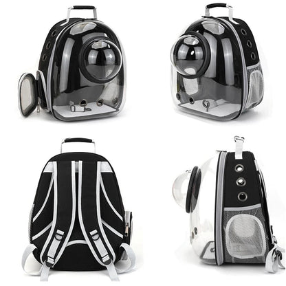 Transparent Space Capsule Pet Backpack for Cats and Small Dogs – Comfortable Carrier with Ventilation and Storage 5