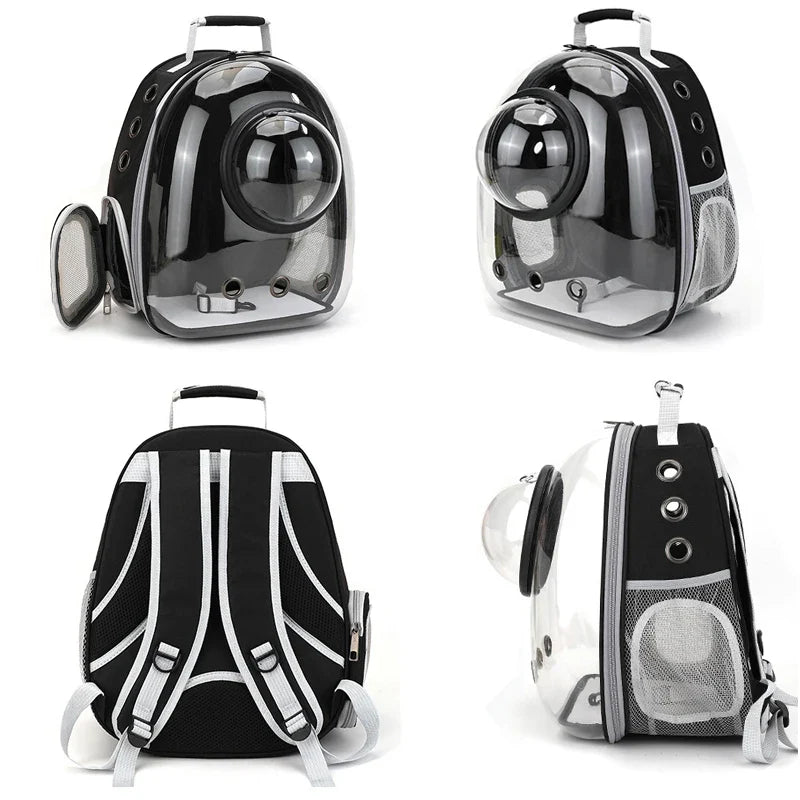 Transparent Space Capsule Pet Backpack for Cats and Small Dogs – Ventilated with Comfortable Cushioning, Multiple Colors Available 5