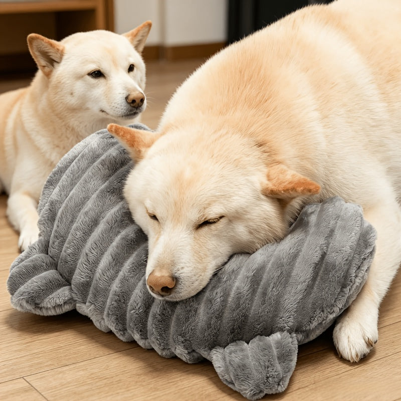 U-Shaped Dog Pillow with Neck Support, featuring ultra-soft plush material for comfortable resting, ideal for pets seeking cozy relaxation. 4