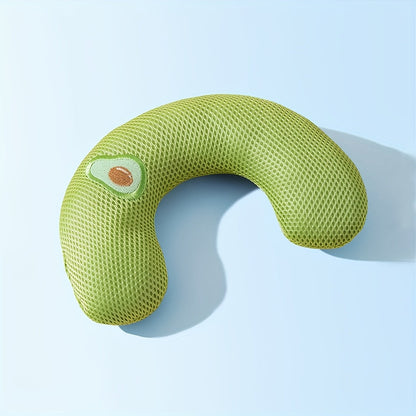 U-Shaped Plush Pet Pillow with Neck Support, featuring ultra-soft cushion designed for dogs and cats, providing comfort and relaxation for pets during sleep. 10