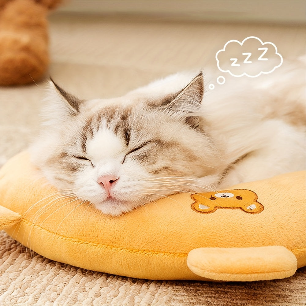 U-Shaped Plush Pet Pillow with Neck Support, featuring ultra-soft cushion designed for dogs and cats, providing comfort and relaxation for pets during sleep. 8